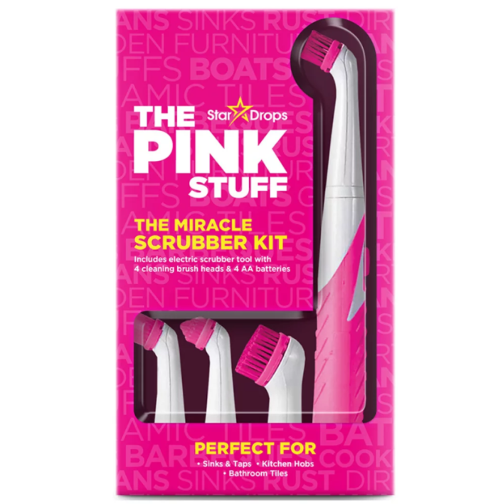 Набір The Pink Stuff Miracle Scrubber Kit – щітки з батарейним живленням та 4 насадки