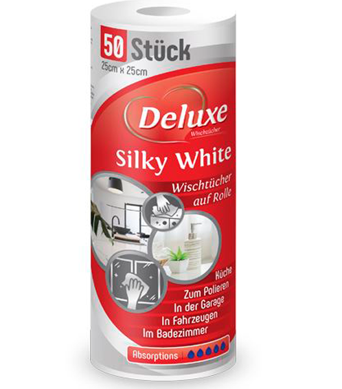 Серветки для прибирання Deluxe Silky White 50шт.