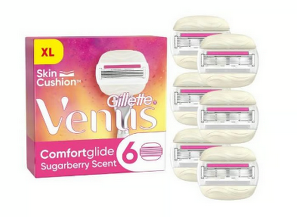 Сменные кассеты Gillette Venus ComfortGlide 6 шт в упаковке ароматом сахарной ягоды