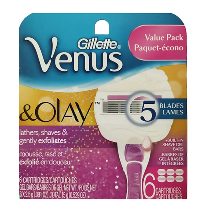 Сменные кассеты Gillette Venus Olay 6 шт в упаковке USA