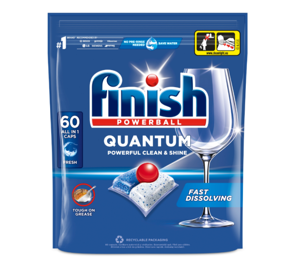 Таблетки для посудомийної машини Finish Quantum MAX 60 шт.