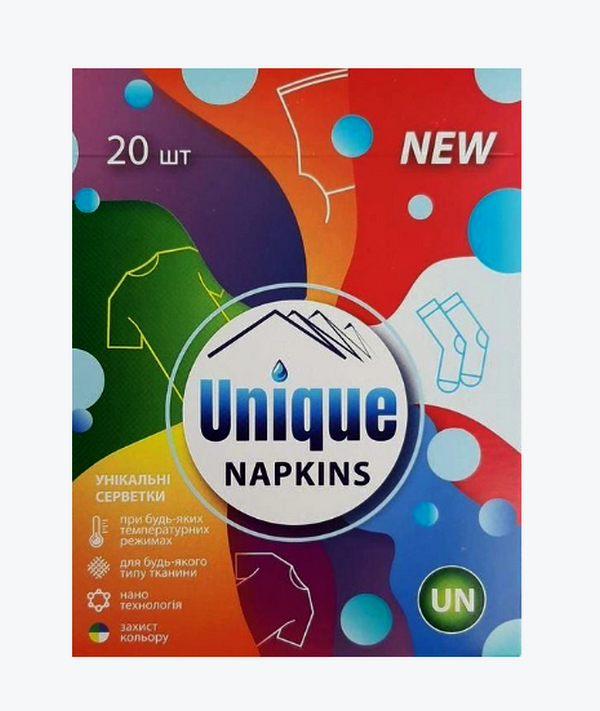 Unique серветки - захист кольору 20 шт в упаковці