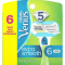 Venus Extra Smooth  (Embrace) пяти лезвийные сменные картриджи 6 шт в уп США