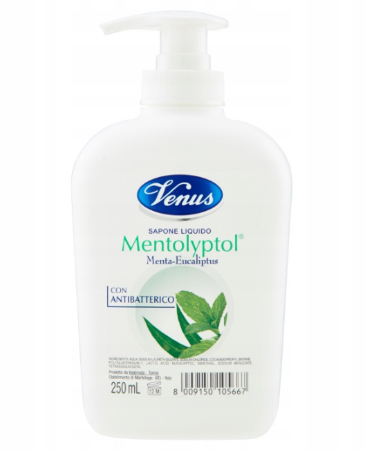 VENUS інтимне мило ANTIBATTERICO з м'ятою та евкаліптом, 250 мл