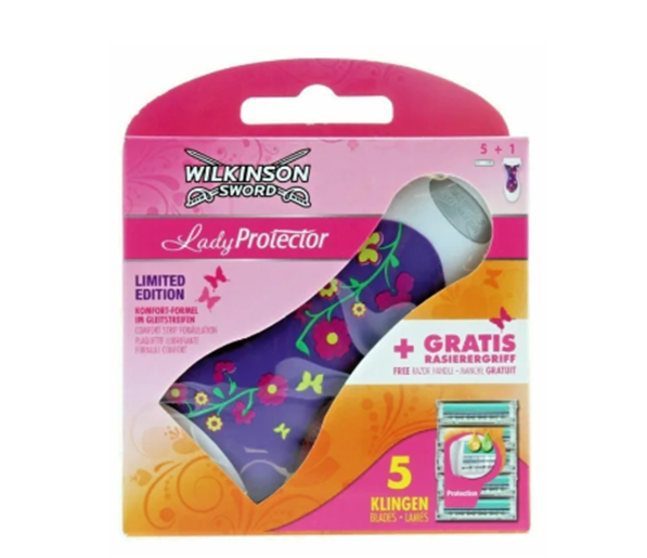 Wilkinson Lady Protector (2х лезвийные) Бритвенный станок (1 станок + 5 кассет)