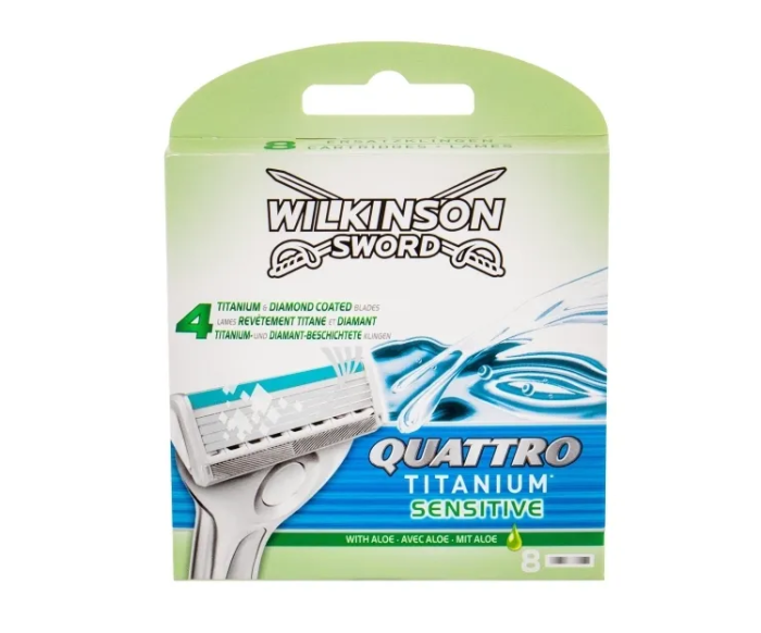 Wilkinson Sword Quattro Titanium Sensitive (8 шт.) Змінні картриджі