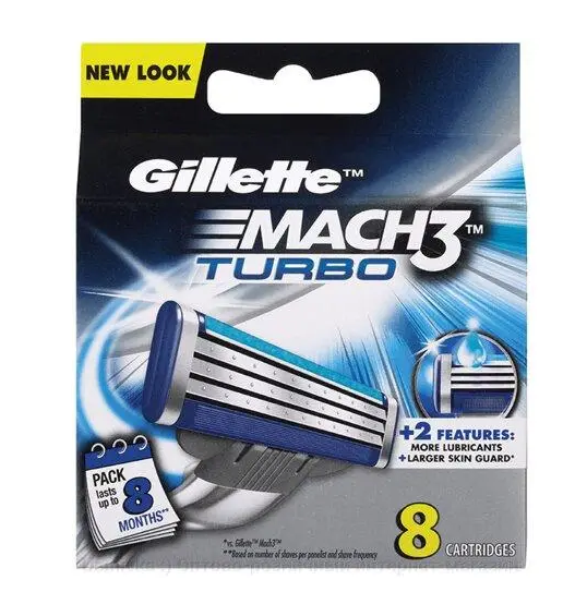 Сменные кассеты для бритья  Gillette Mach3 Turbo 8 шт