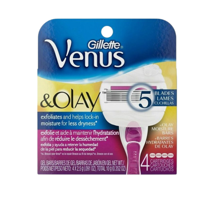 Сменные кассеты Gillette Venus Olay 4шт в упаковке